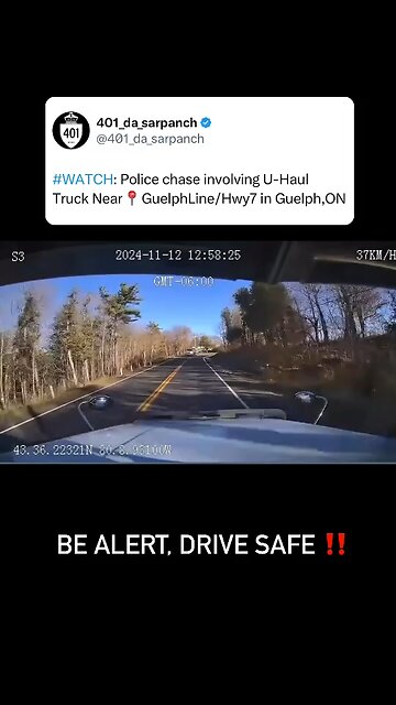 Police Chase In Guelph Ontario