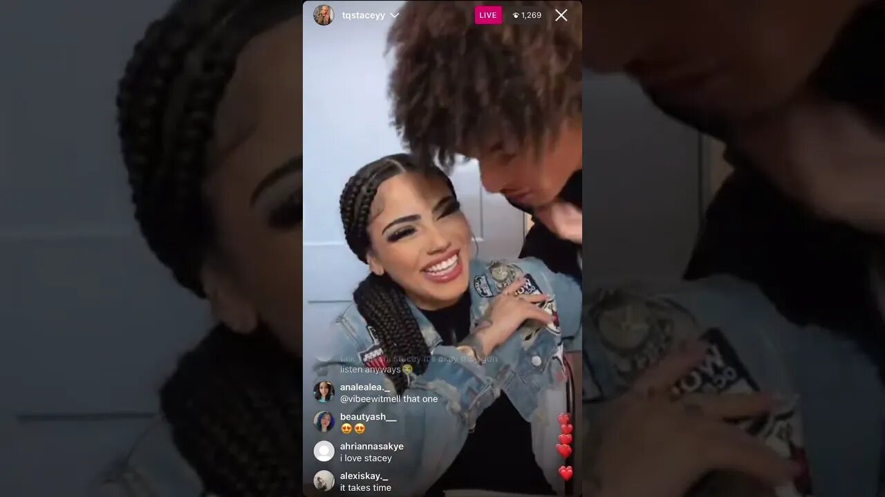 TqStacey And Dion Williams Getting All Cutesy & Handsy Before Going Out On Instagram Live. 10.02.23.