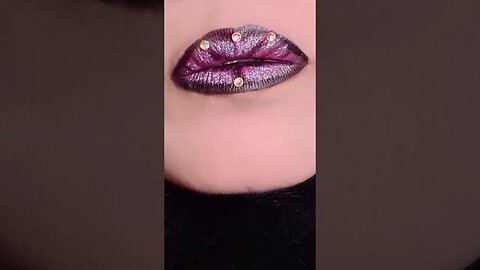 Bling Lip Art Compilation Lip Tutorial #shorts #shorts #viral #shortvideo #lipswatches #grwm