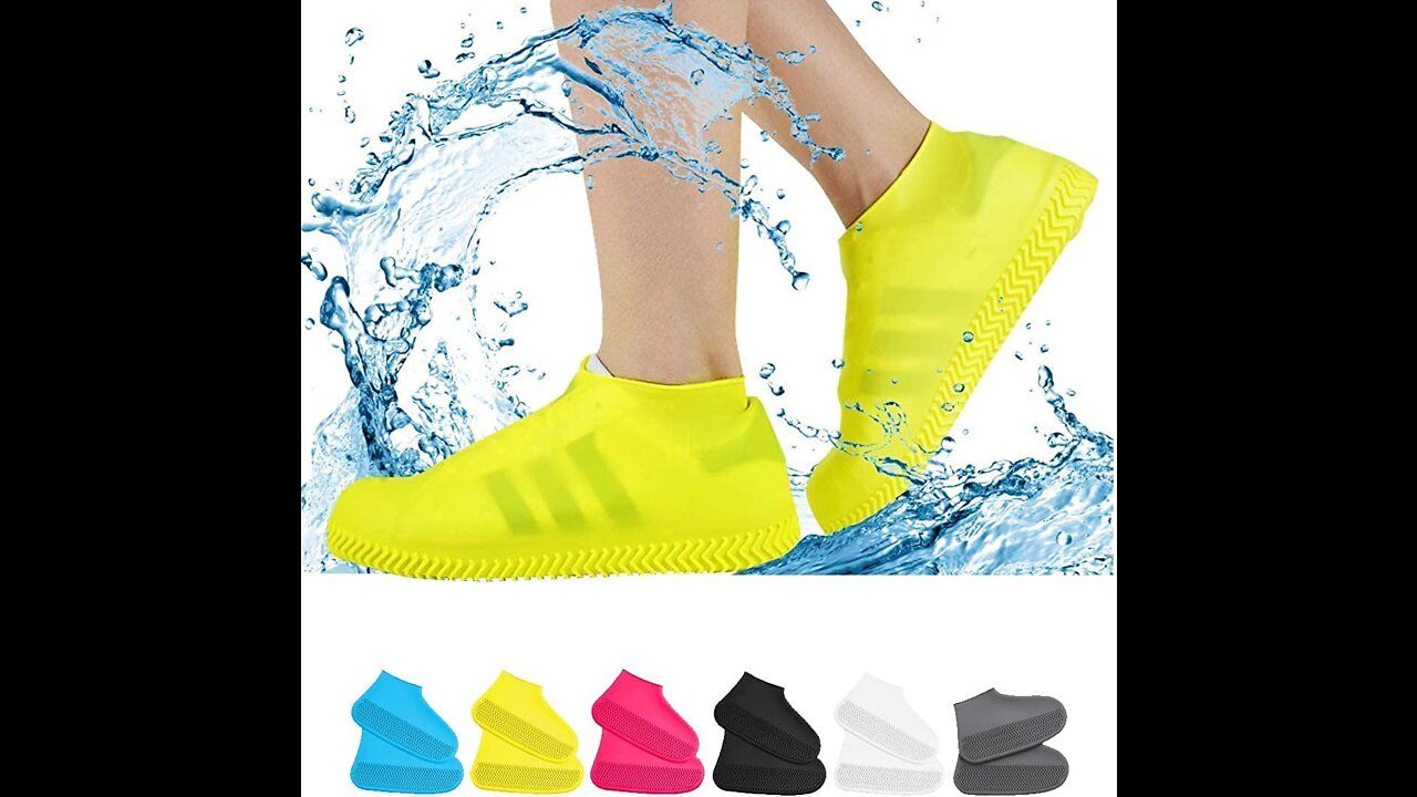 Waterproof Shoe Covers, Non-Slip Water Resistant Overshoes Silicone Rubber Rain Shoe Cover