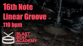 16th Note Linear Groove | Drum Lesson