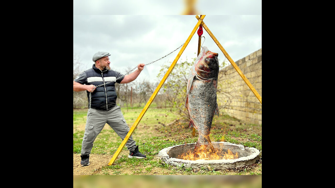 A Huge Fish Baked Whole In A Tandoor! A Giant Recipe With Exquisite Taste