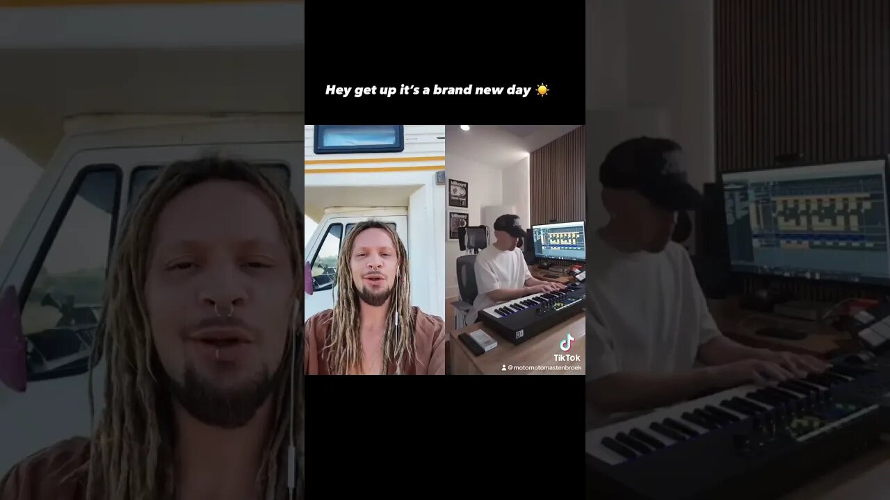 Good morning 😂🤣☀️.. With @katoproducer 💪 #love #cute #funny #family #sing #duet