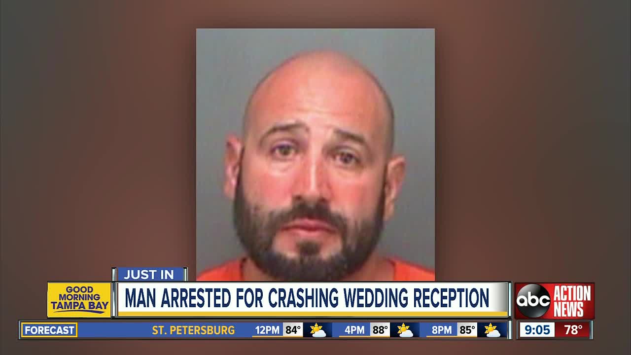 Man arrested for crashing wedding during bride, groom's first dance