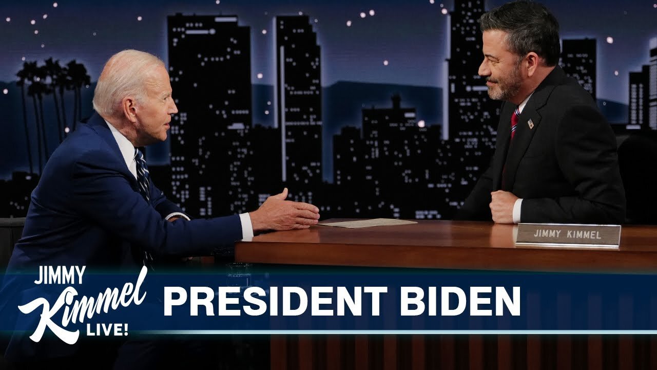 President Joe Biden Visits Jimmy Kimmel Live