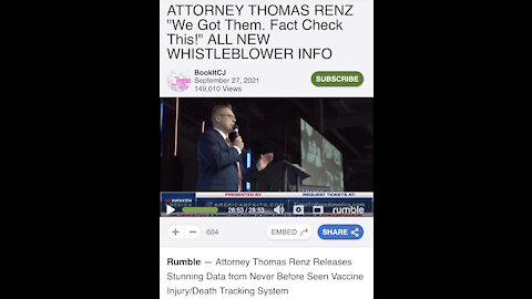 TSVN167 9.2021 ATTORNEY THOMAS RENZ “We Got Them. Fact Check this!” ALL NEW WHISTLEBLOWER INFO