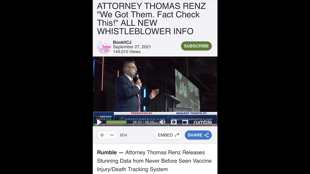 TSVN167 9.2021 ATTORNEY THOMAS RENZ “We Got Them. Fact Check this!” ALL NEW WHISTLEBLOWER INFO