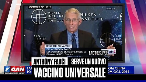 Anthony Fauci - Serve un nuovo vaccino universale