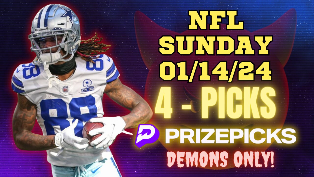 #PRIZEPICKS | BEST PICKS #NFL SUNDAY | 01/14/24 | DEMONS ONLY! | WILD CARD | #FOOTBALL | TODAY
