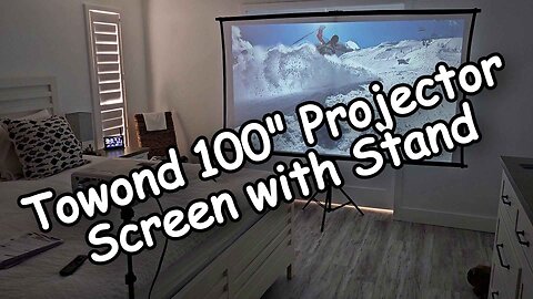 Towond 100-Inch Portable Projector Screen Review & Setup | Outdoor & Indoor Movies