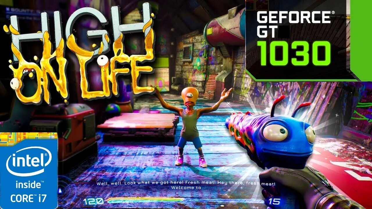 High on Life GT 1030 Game Test 720p 900p 1080p Low Settings