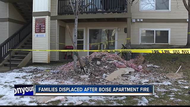 Three families displaced after Boise apartment fire