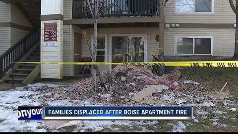 Three families displaced after Boise apartment fire