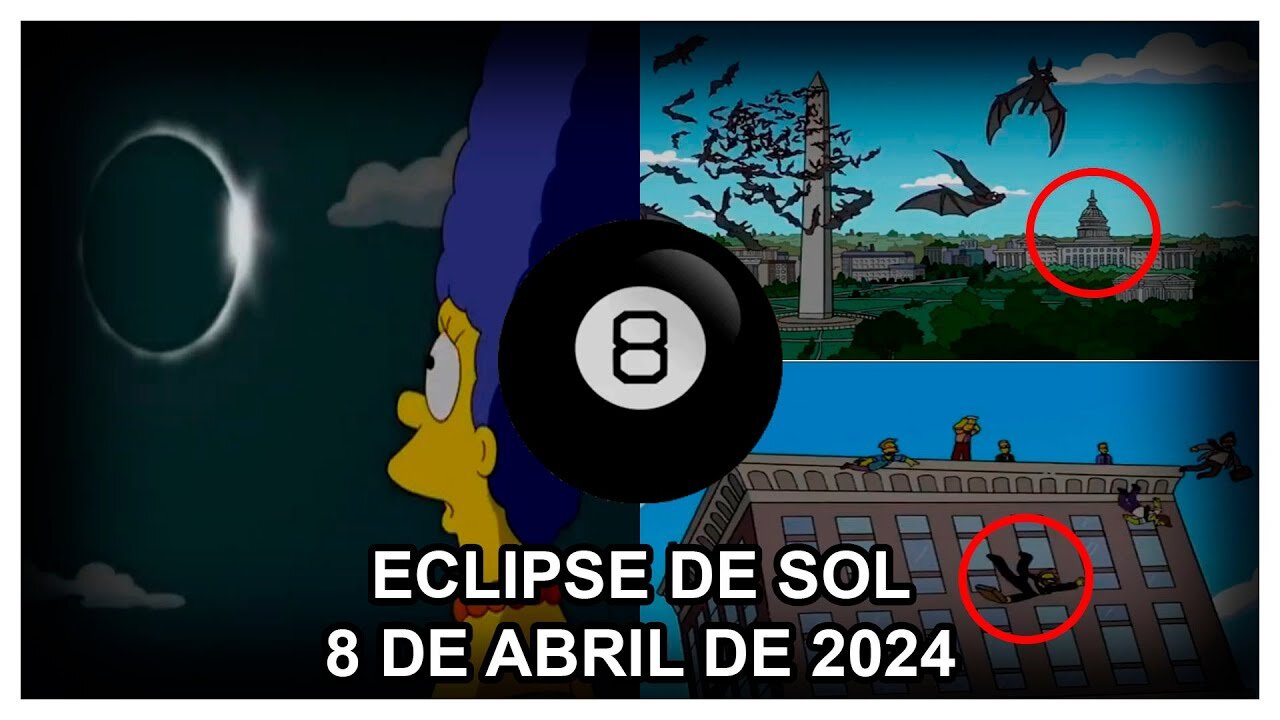 LA PROGRAMMAZIONE PREDITTIVA NEI CARTONI ANIMATI DEI SIMPSON SULL'ECLISSI SOLARE TOTALE DELL'8 APRILE 2024 CHE CI SARà SOLTANTO IN AMERICA E NON NEL RESTO DEL MONDO è UN VIDEO SPECULATIVO IN BASE A VARI FILMATI E SULLA RIVISTA THE ECONOMIST