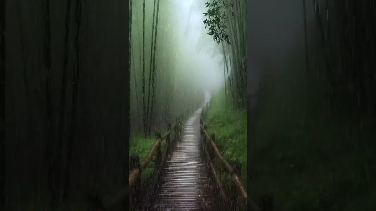 舒缓压力：雨林雨声助眠，让身心得到深度放松，缓解压力和焦虑情绪#shorts #rain #rainsounds #sleep #sleepmusic #shortsvideo BGM