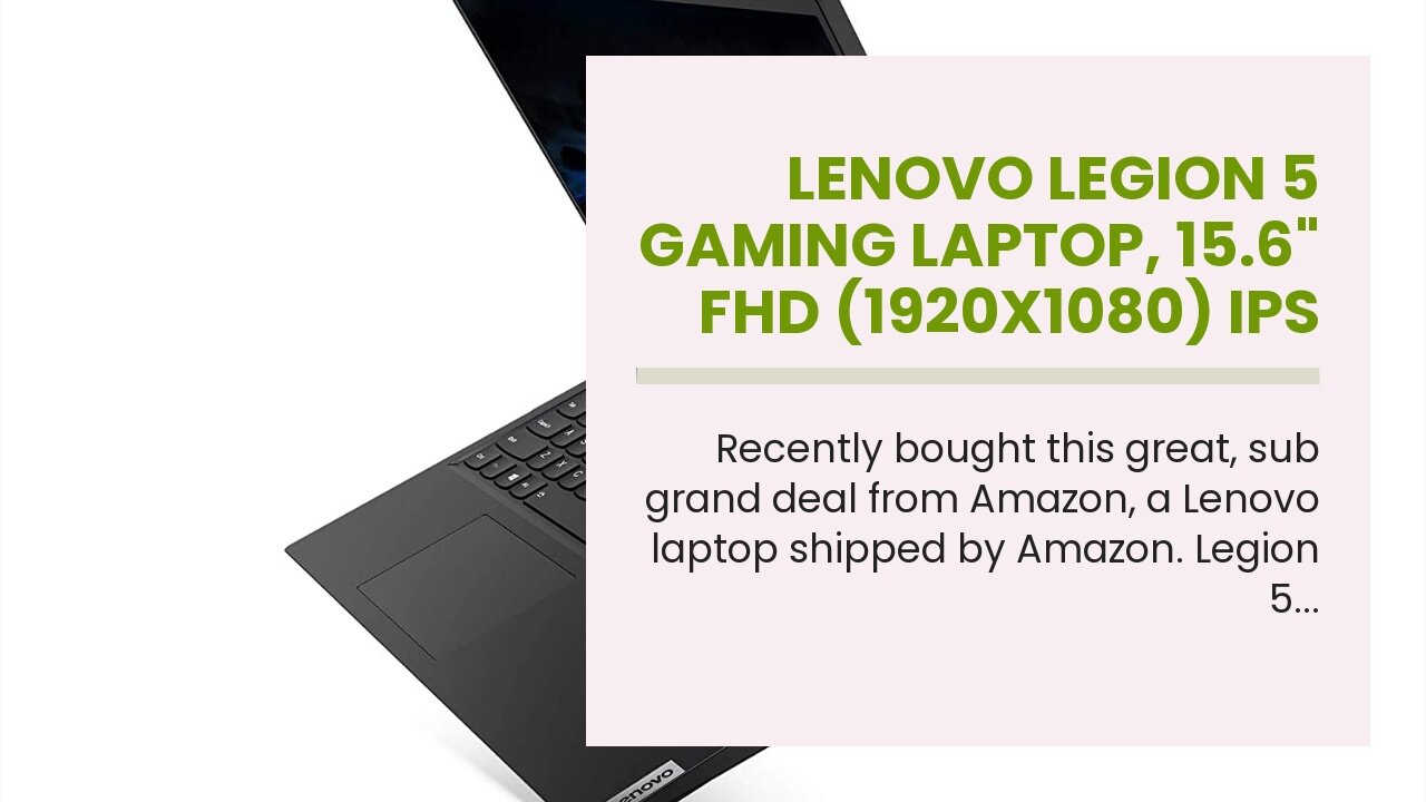 Lenovo Legion 5 Gaming Laptop, 15.6" FHD (1920x1080) IPS Screen, AMD Ryzen 7 4800H Processor, 1...
