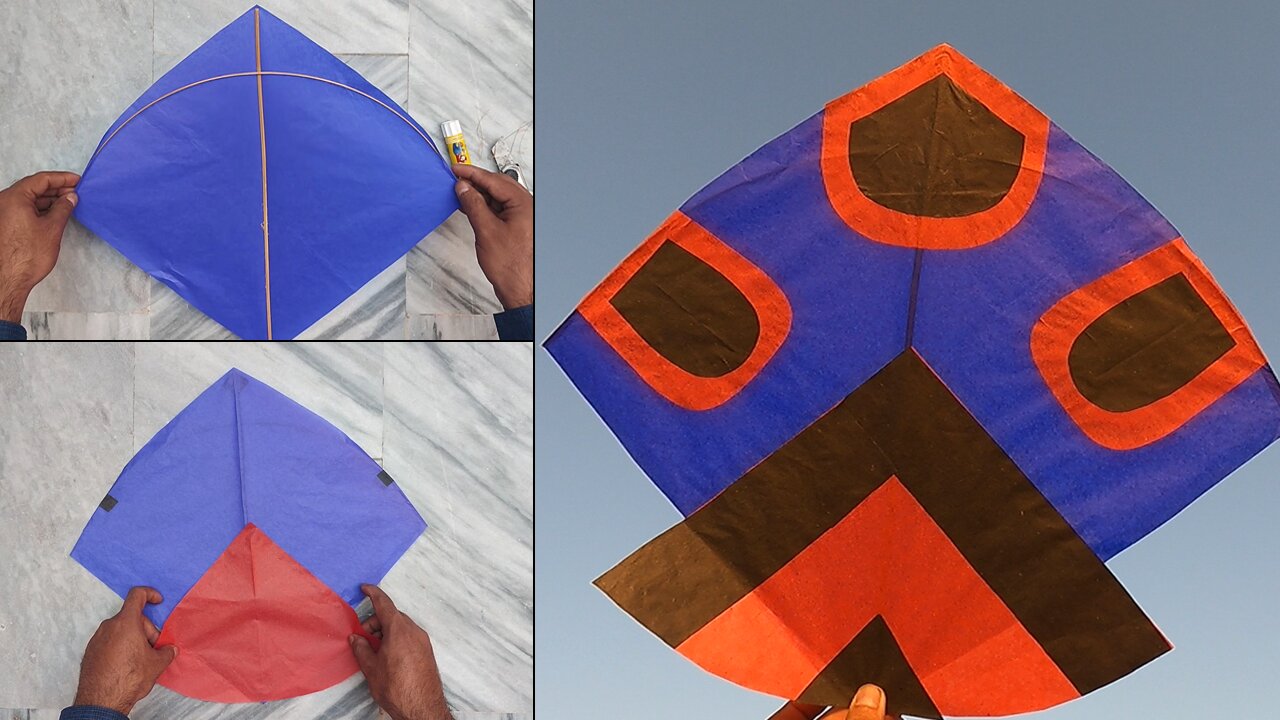 Easy Double Kite Making Tutorial | Kite Flying Test - GolgappaY Kites