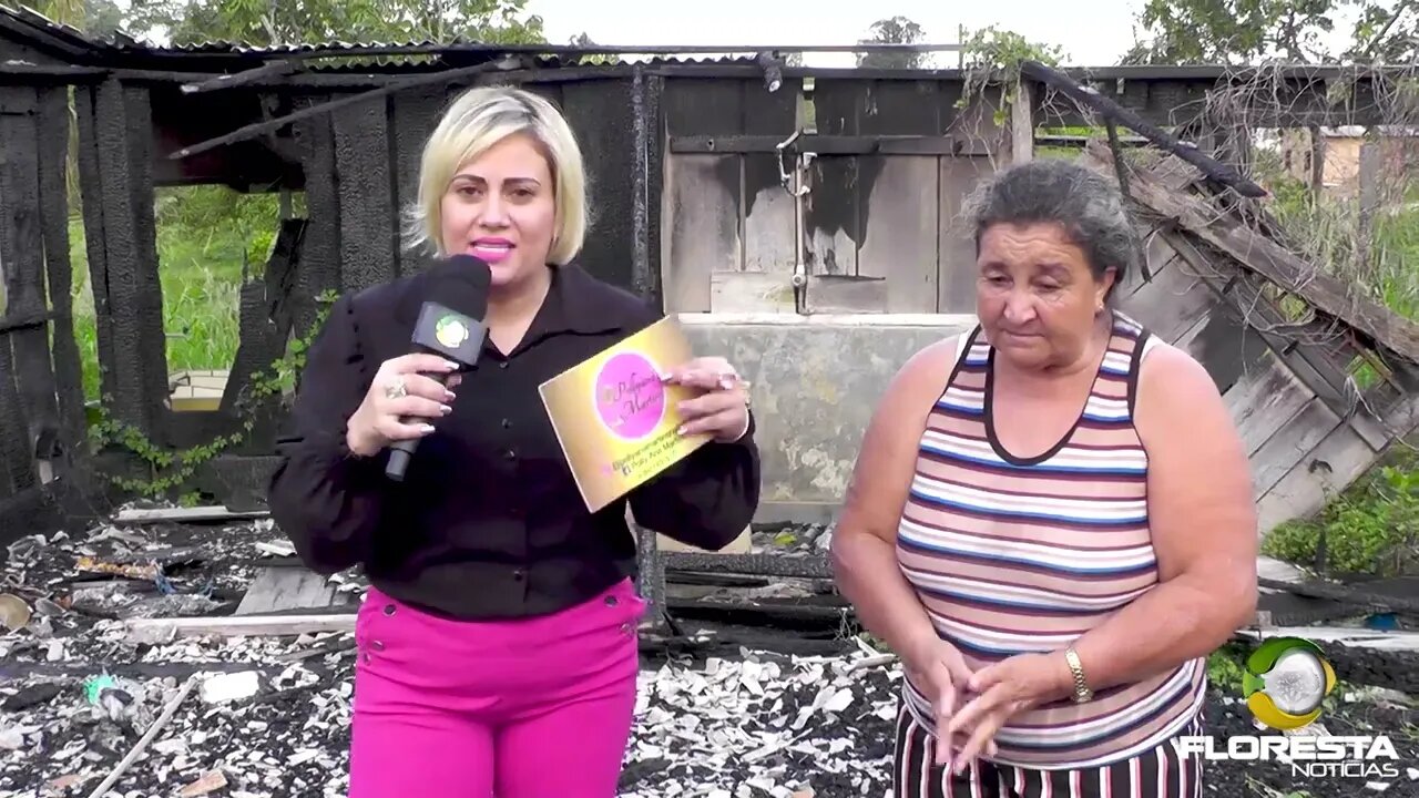 Urgente: Idosa tem casa destruída pelo fogo e pede socorro para reconstruir a residência