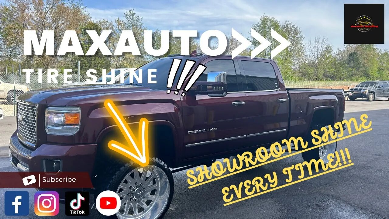 Tire Shine!!! #maxautodetailingnwa #autodetailing #detailing #detailingworld #carcleaning #GMC