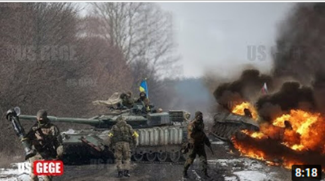 Ukraine Attack (May 22 2022) Special Forces fire anti-tank missiles on Russian T-80 tanks in Kharkiv