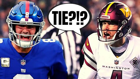 Commanders vs Giants Ends In A TIE | NFC East Gets More INSANE