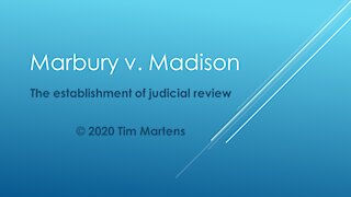 AP US Government -- Marbury v Madison
