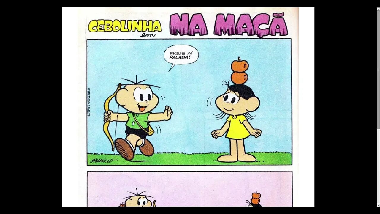 Cebolinha: Em Na Maçã [Pause o Vídeo Caso Não Consiga Ler]