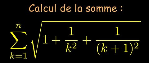 Calcul d'une somme