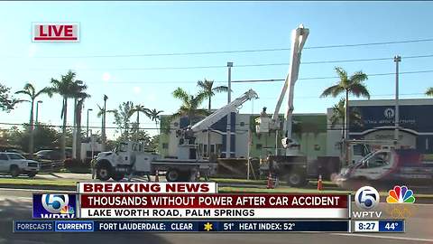 Crash in Palm Springs knocks out power