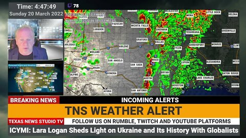 TNS WEATHER ALERT FOR MONDAY 3/21/22 NORTH, CENTRAL AND EAST TEXAS