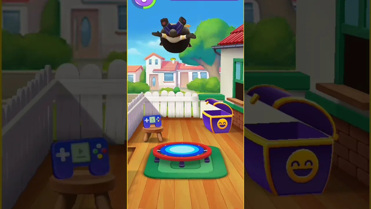 😂Tom Is Jumping On Trampoline #453 | My Talking Tom 2 | #shorts #funwithtom 🤣😂