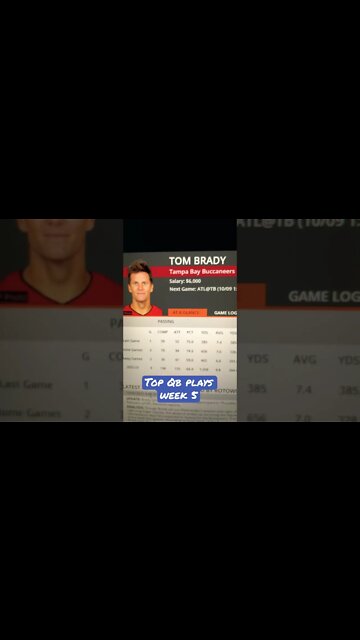 Dreams Top Picks for NFL WEEK 5 DFS Quarterbacks 10/9/2022 Daily Fantasy Sports Strategy DraftKings