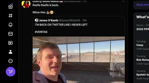 Huge Twitter Update and James O'Keefe Account is Unbanned