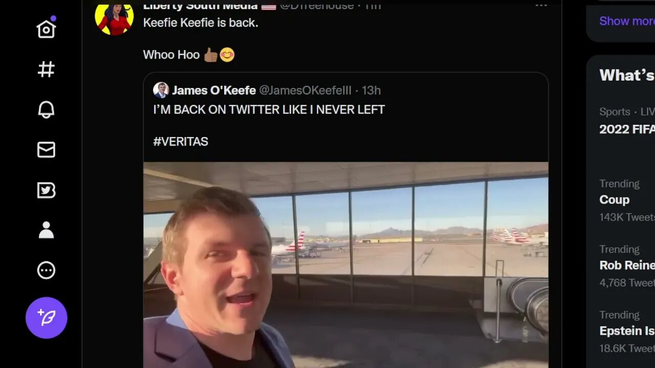 Huge Twitter Update and James O'Keefe Account is Unbanned