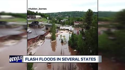 Satellite image shows mud flowing into Lake Superior