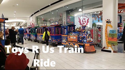 Riding the Toys R Us Train at American Dream Mall - #trains #toysrus #trainadventure