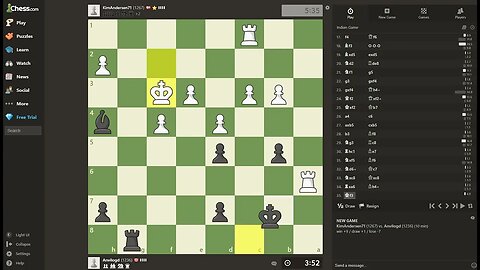 Daily Chess play - 1250s - Never give up