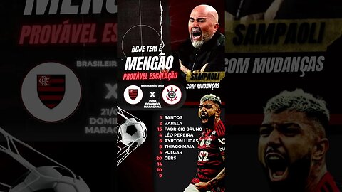 PROVÁVEL ESCALAÇÃO DO FLAMENGO X CORINTHIANS BRASILEIRÃO - É TRETA! NOTÍCIAS DO FLAMENGO #Shorts