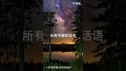 一句话开悟20220401