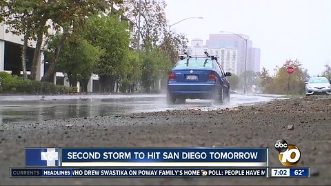 Second storm to hit San Diego County