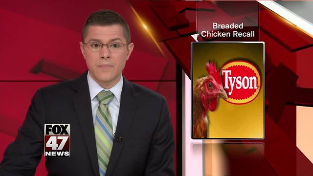 Tyson recalls 3,000 pounds of frozen chicken