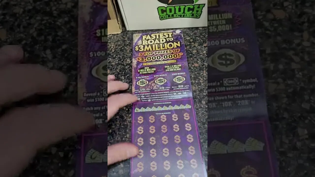 Winning $30 Scratch Off Lottery Ticket $3 Million Dollars