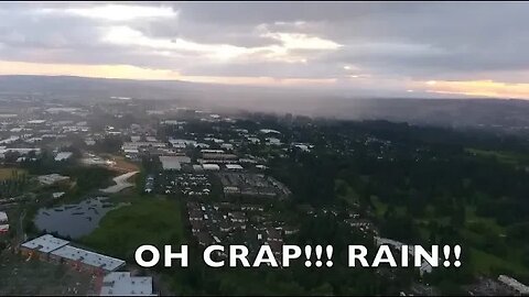 escaping a rainstorm with the drone! (short clip)