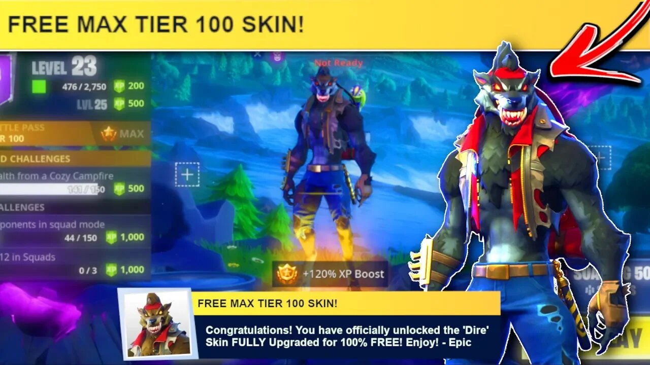 *NEW* INSTANT MAX DIRE SKIN GLITCH! "FORTNITE SEASON 6 TIER 100 DIRE SKIN GLITCH!" (SEASON 6 GLITCH)