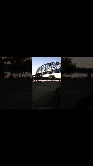 Silhouettes on the Mississippi River