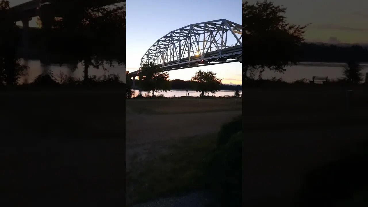 Silhouettes on the Mississippi River