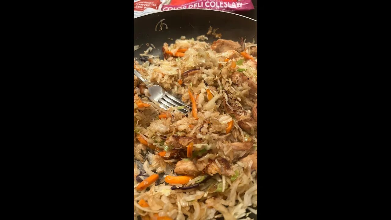 0 Points Stir Fry Chicken , Cabbage Seasoned YUMMY!