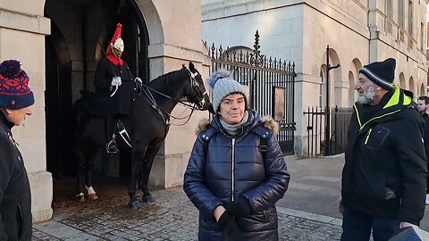 Horse bites tourists coat #horseguardsparade