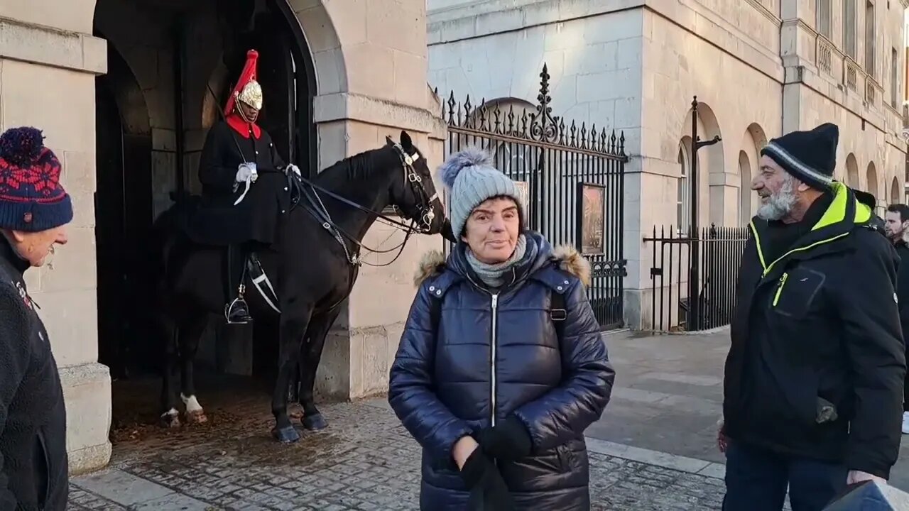 Horse bites tourists coat #horseguardsparade