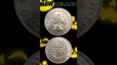 New Zealand ½ Crown 1963.#shorts #coinnotesz